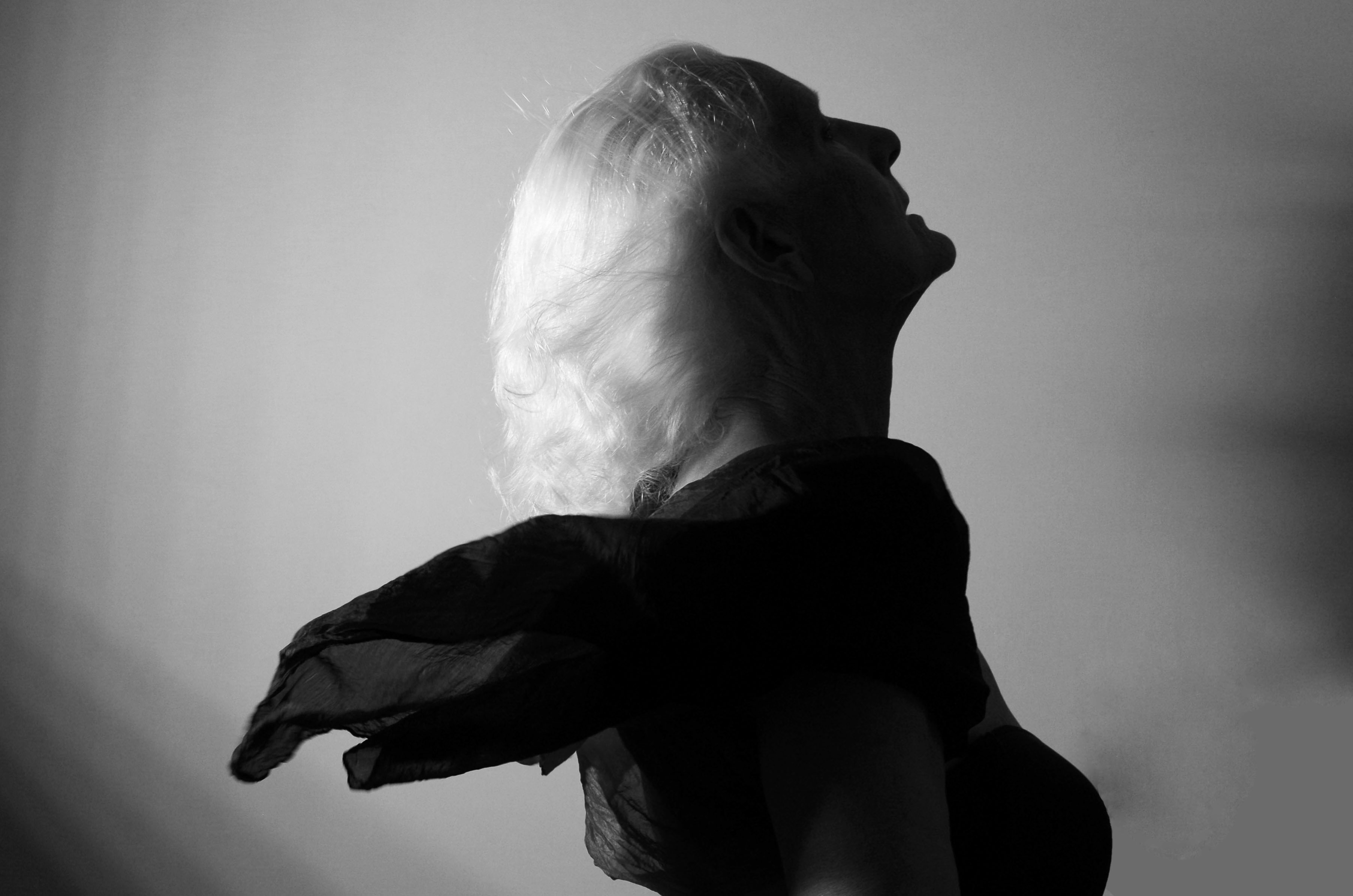 sjaal in de wind